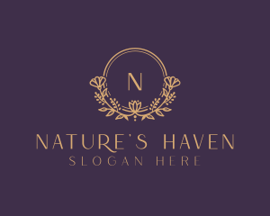 Natural Flower Gardening   logo design