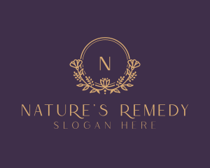 Natural Flower Gardening   logo design