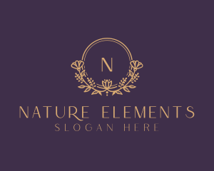 Natural Flower Gardening   logo design