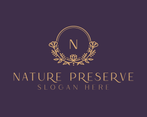 Natural Flower Gardening   logo design