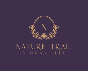 Natural Flower Gardening   logo design