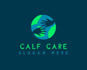 Globe Care Hug logo design