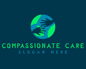 Globe Care Hug logo design