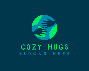 Globe Care Hug logo design