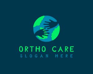 Globe Care Hug logo design