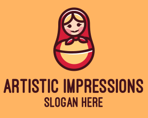 Russian Matryoshka Doll logo design