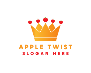 Orange Crown Apples logo design