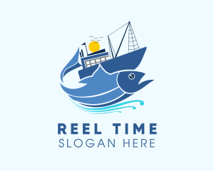 Fisherman Fishing Vessel logo