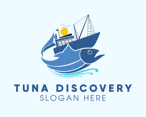 Fisherman Fishing Vessel logo design