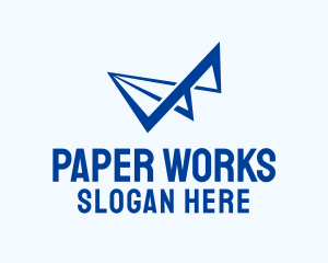 Geometric Paper Plane logo design