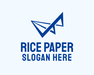 Geometric Paper Plane logo design