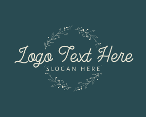 Feminine Floral Wreath Logo