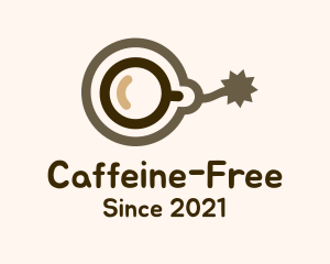 Brown Coffee Bomb logo design