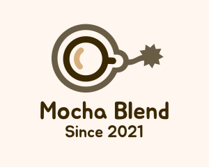Brown Coffee Bomb logo design