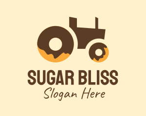 Donut Delivery Tractor logo design