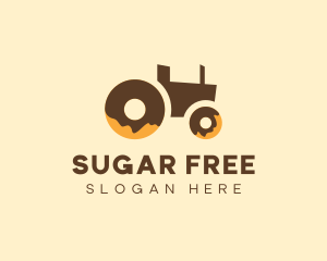 Donut Delivery Tractor logo design