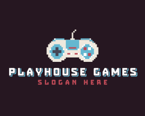 Pixel Game Console logo design