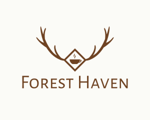 Forest Antler Cafe logo design