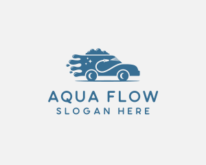 Bubble Wash Car Cleaning logo design