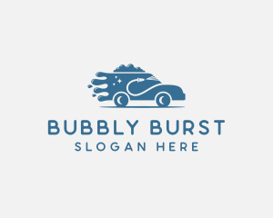 Bubble Wash Car Cleaning logo design