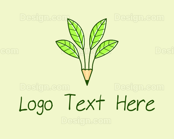 Pencil Plant Seedling Logo