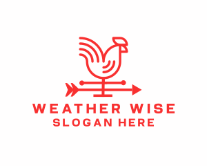 Rooster Arrow Weathervane logo design