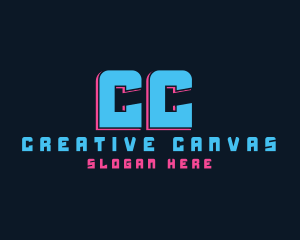 Creative Neon Cyber logo design