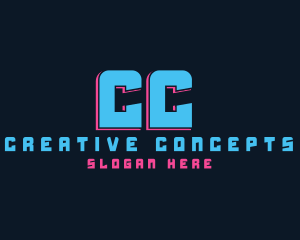 Creative Neon Cyber logo design