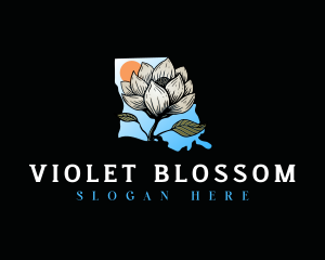 Louisiana Magnolia Flower logo design