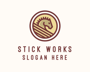 Medieval Horse Buckler logo design