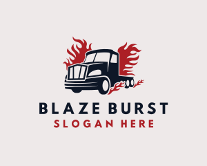 Blazing Cargo Truck logo design