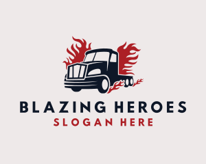 Blazing Cargo Truck logo design