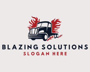 Blazing Cargo Truck logo design