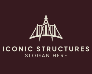 Compass Bridge Structure logo design