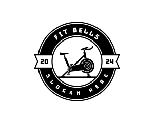 Stationary Bike Fitness logo design