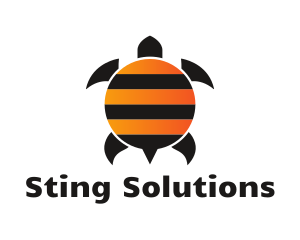 Bee Stripes Turtle logo design