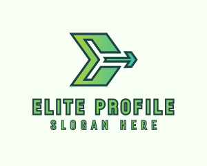 Logistics Arrow Letter E logo design