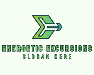 Logistics Arrow Letter E logo design