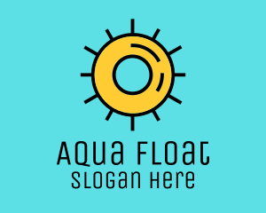 Summer Pool Floater logo design