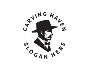 Hat Mustache Gentleman Logo