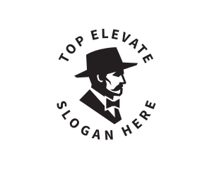 Hat Mustache Gentleman logo design