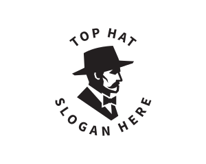 Hat Mustache Gentleman logo design