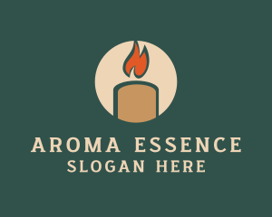 Boho Candle Flame logo design