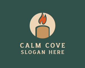Boho Candle Flame logo