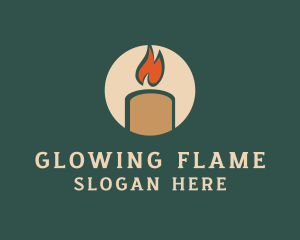 Boho Candle Flame logo