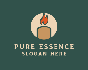 Boho Candle Flame logo design