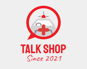 Emergency Ambulance Chat  logo design