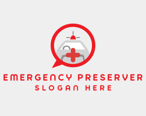 Emergency Ambulance Chat  logo design