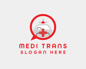 Emergency Ambulance Chat  logo design