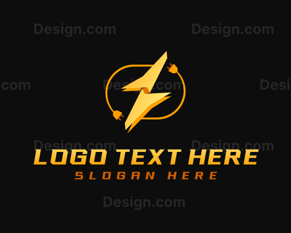 Electrician Lightning Bolt Logo